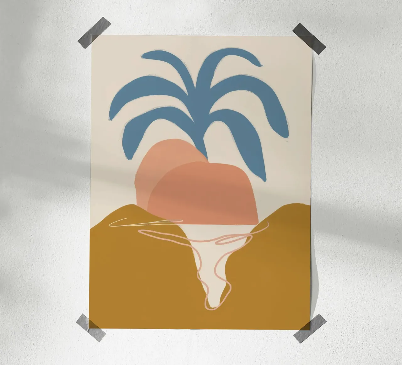 Tramonto tropicale astratto carta hahnemühle da Terra Tone