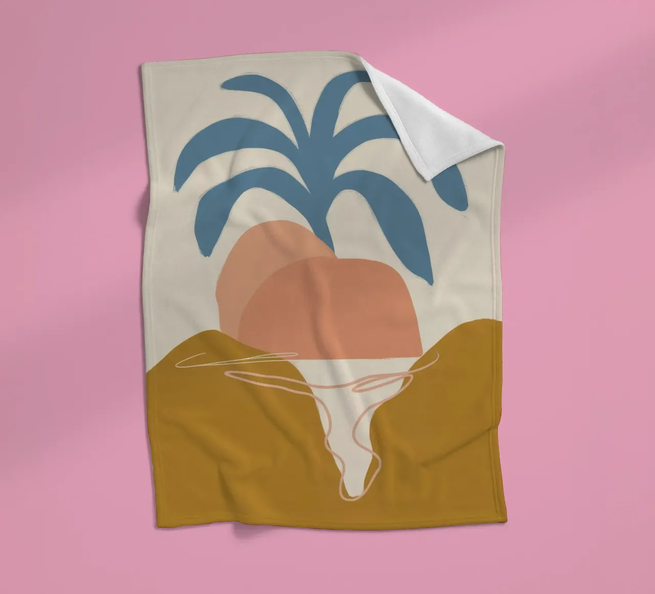 Tramonto tropicale astratto coperta in pile da Terra Tone