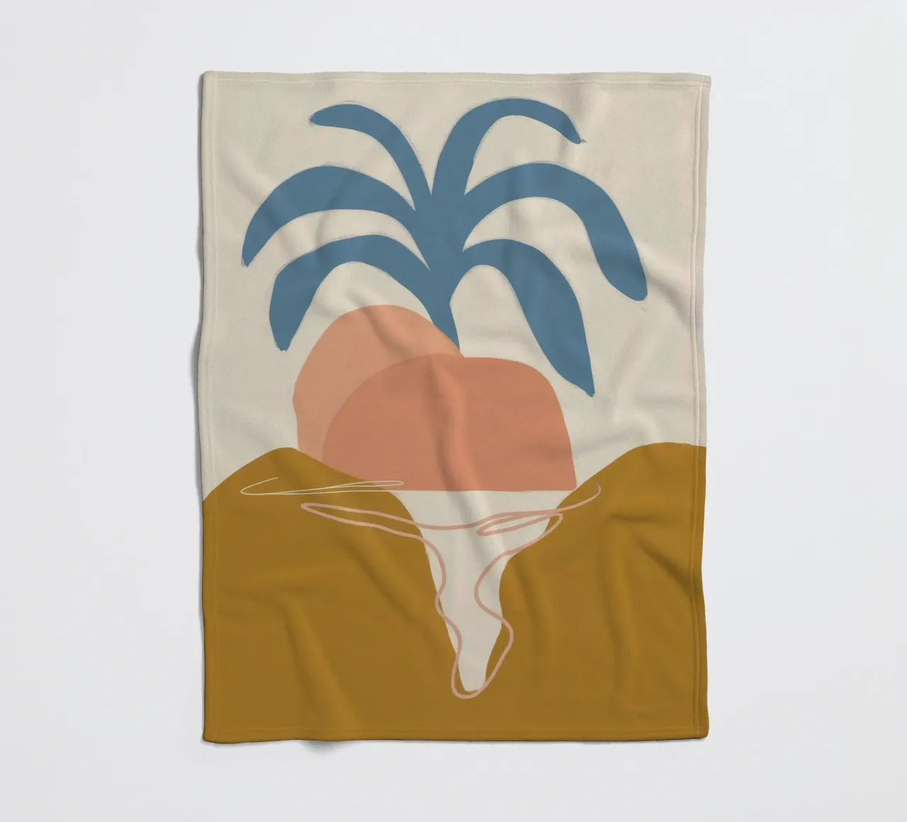 Tramonto tropicale astratto coperta in pile da Terra Tone