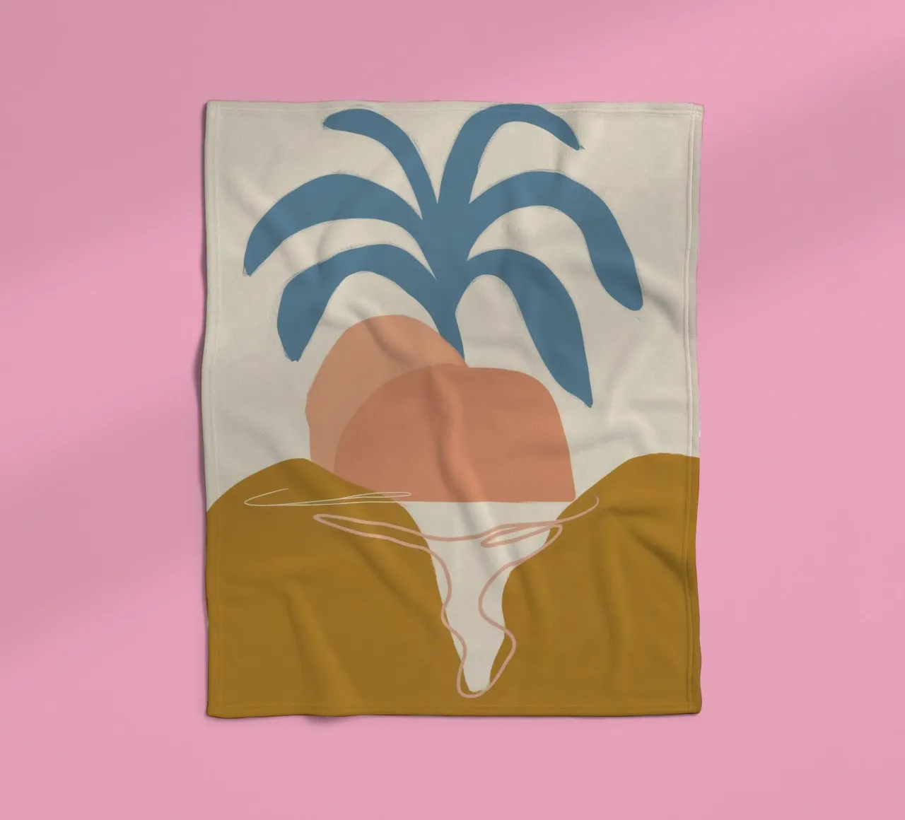 Tramonto tropicale astratto coperta in pile da Terra Tone