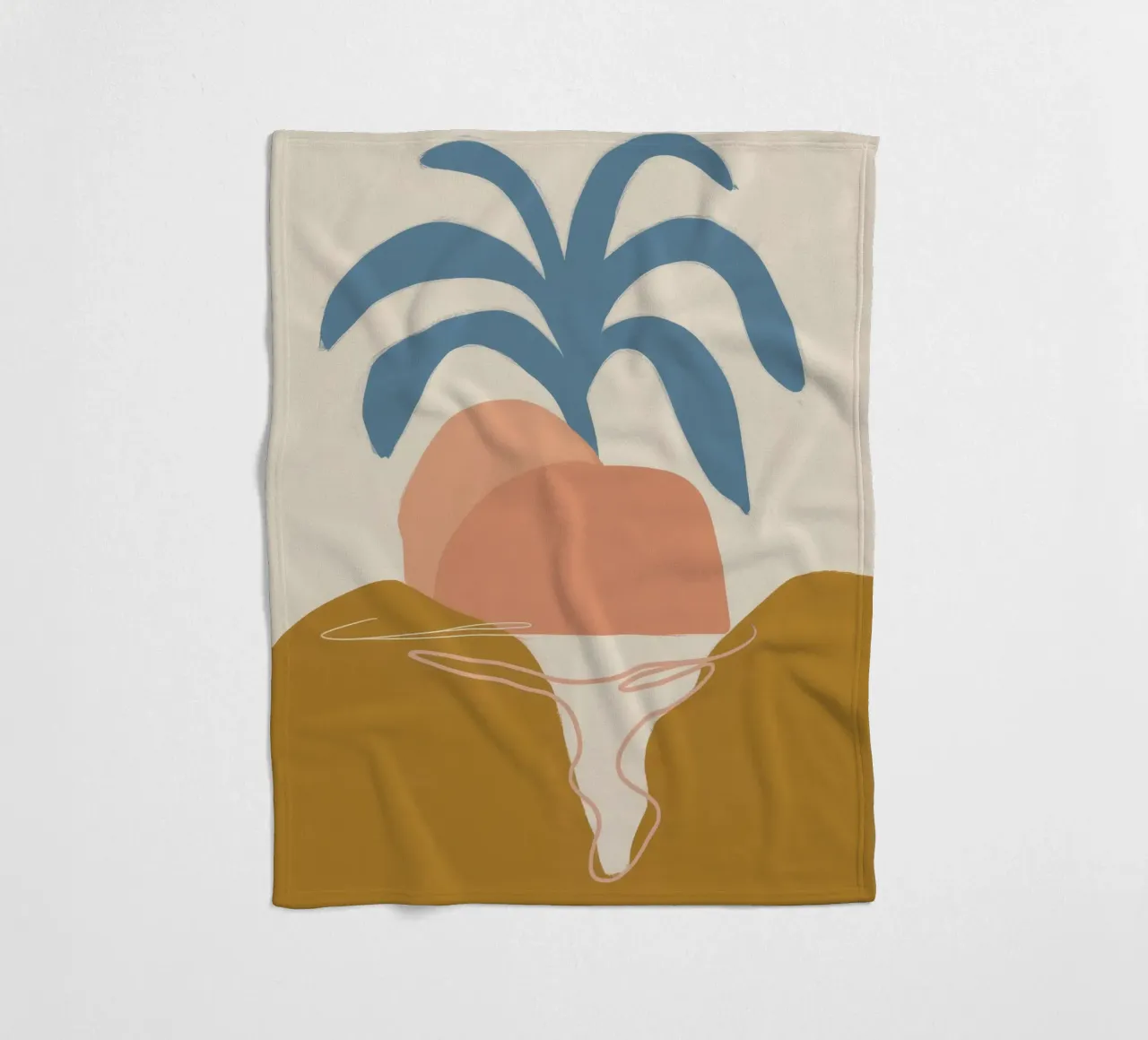 Tramonto tropicale astratto coperta in pile da Terra Tone