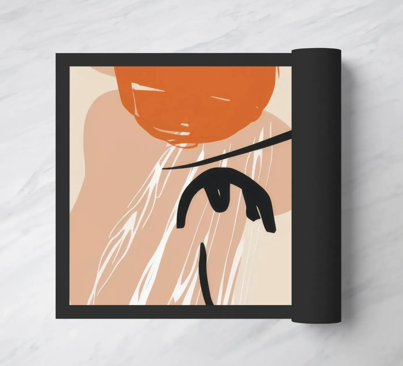 Scribbled Sun Visage doormat by Terra Tone