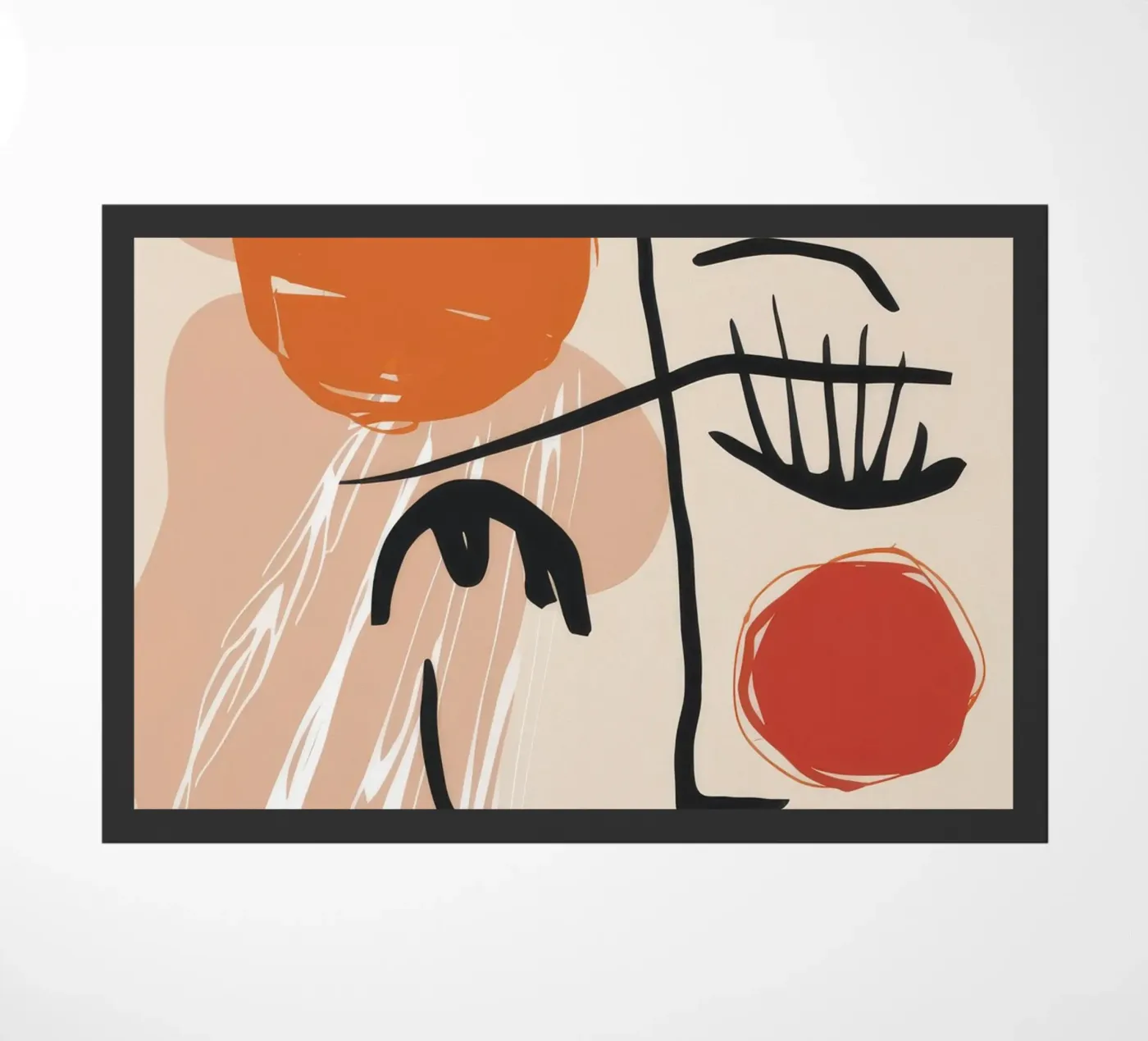 Scribbled Sun Visage doormat by Terra Tone