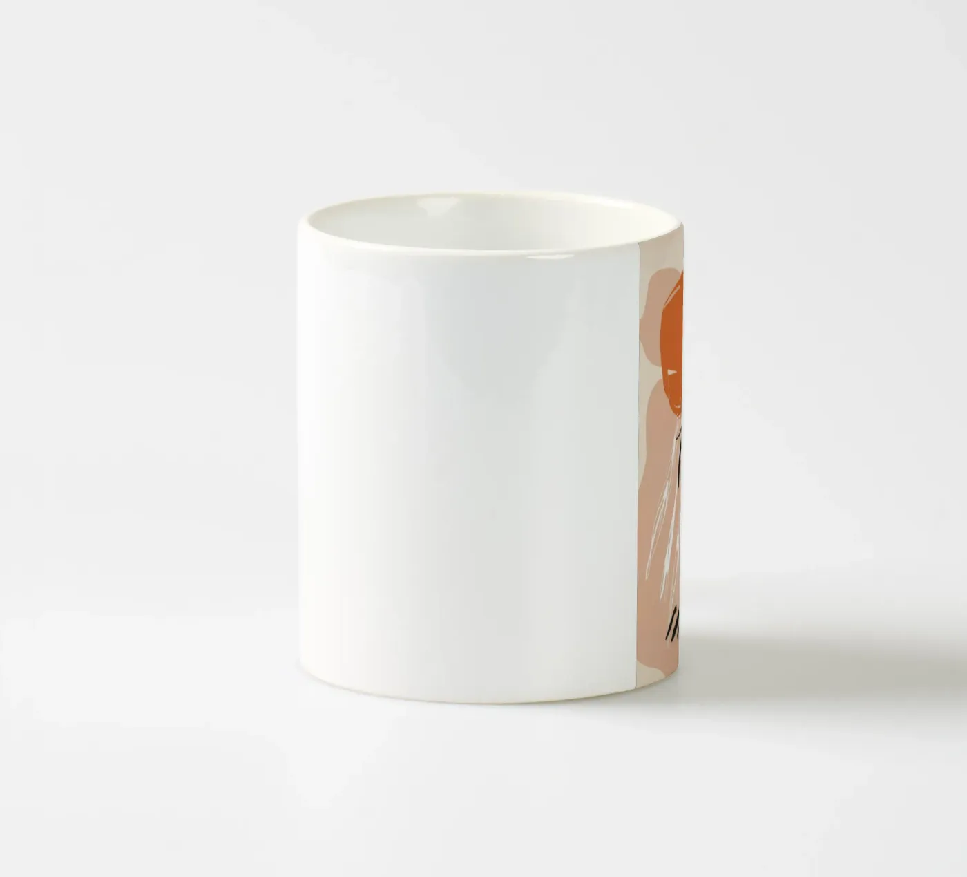 Scribbled Sun Visage ceramic mug by Terra Tone