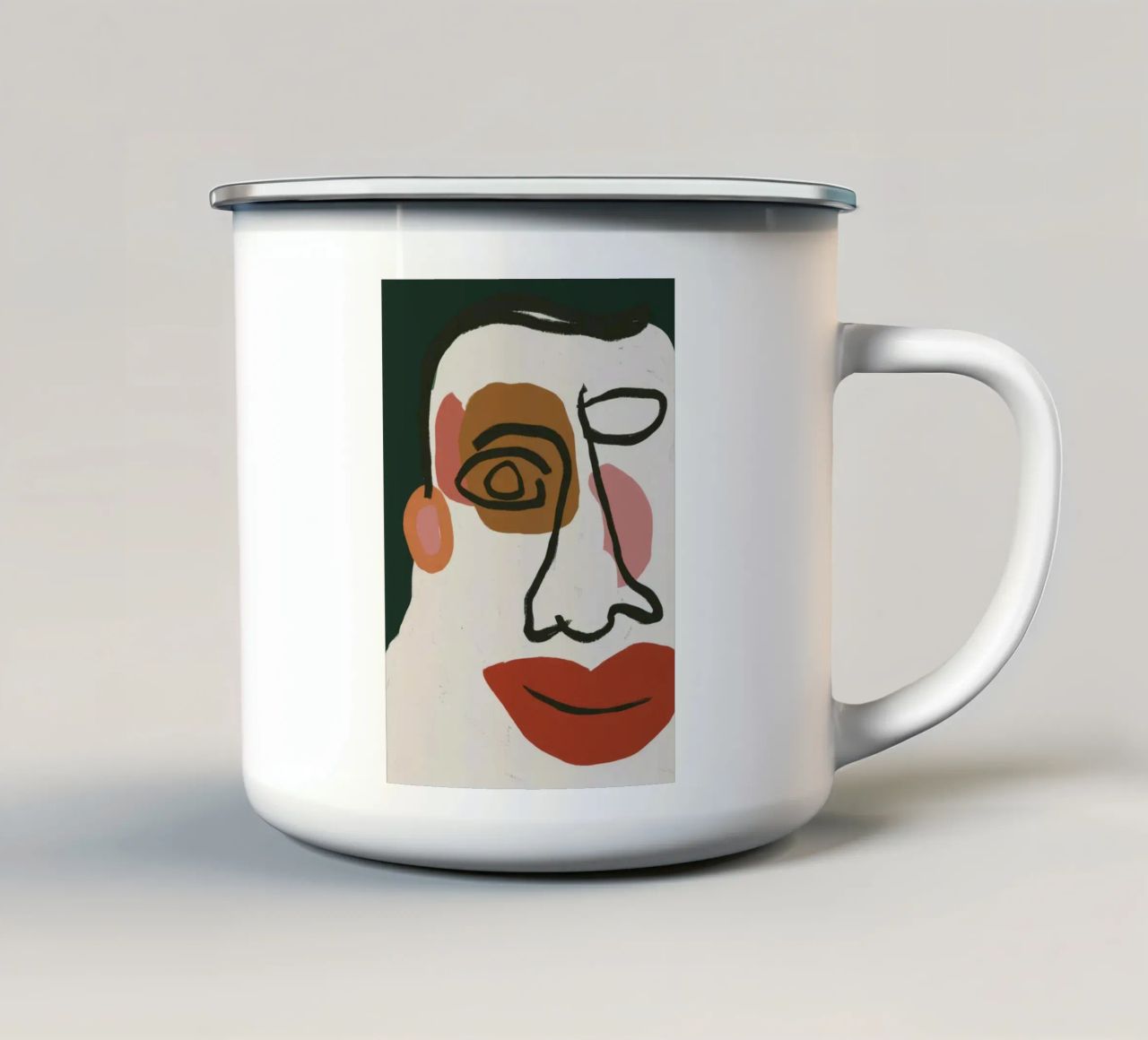 Sguardo frammentato tazza in smalto da Terra Tone