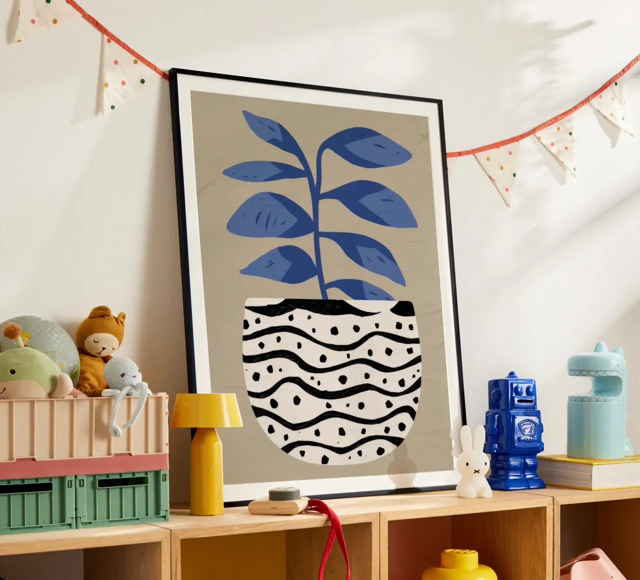 Maceta ondulada Botanics poster de Terra Tone