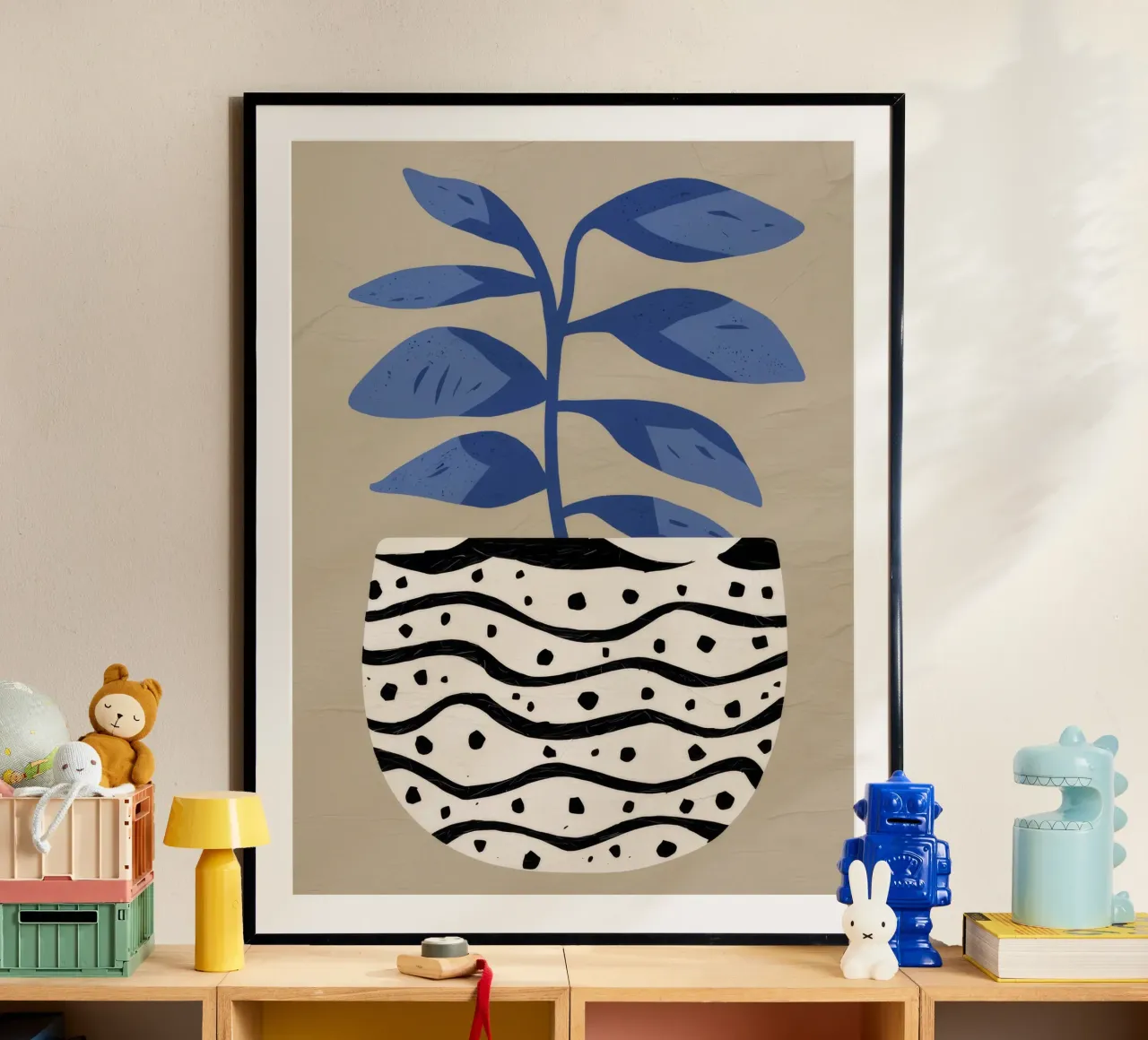 Maceta ondulada Botanics poster de Terra Tone