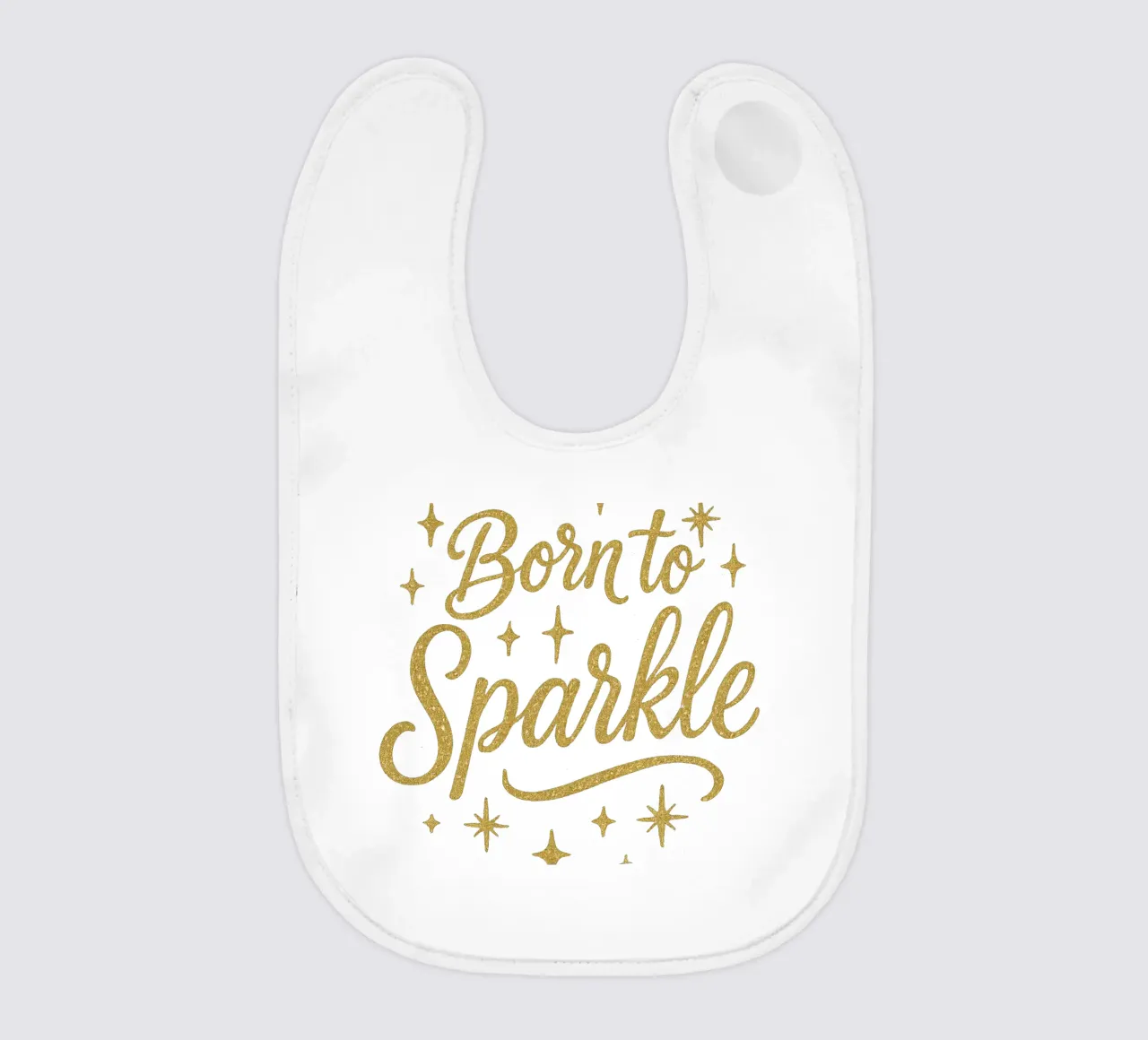 Born To Sparkle con testo artistico scintillante 1 bavaglino da DesignDoodle