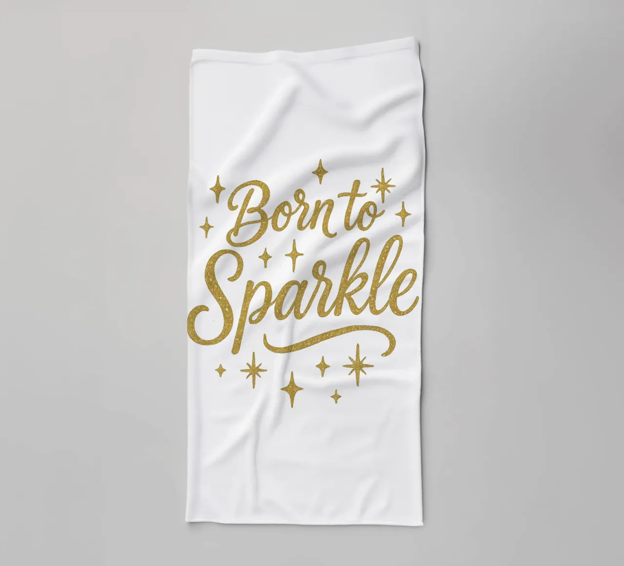 Born To Sparkle con Glittering text art 1 toalla de baño de DesignDoodle