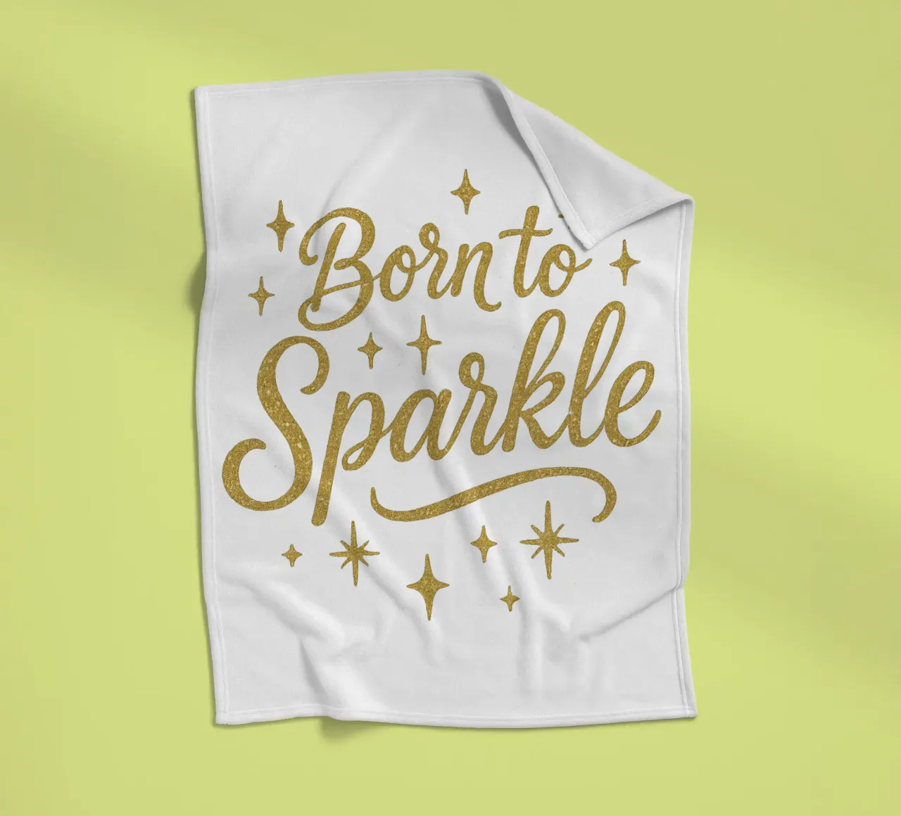 Born To Sparkle con testo artistico scintillante 1 coperta in pile da DesignDoodle
