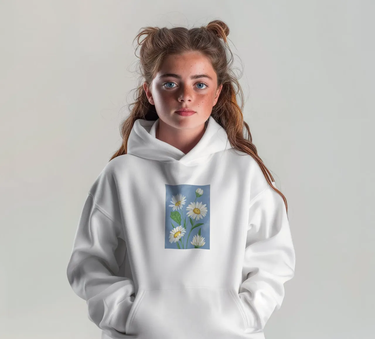 petali di margherita felpa bambino con cappuccio da NEW LIFE