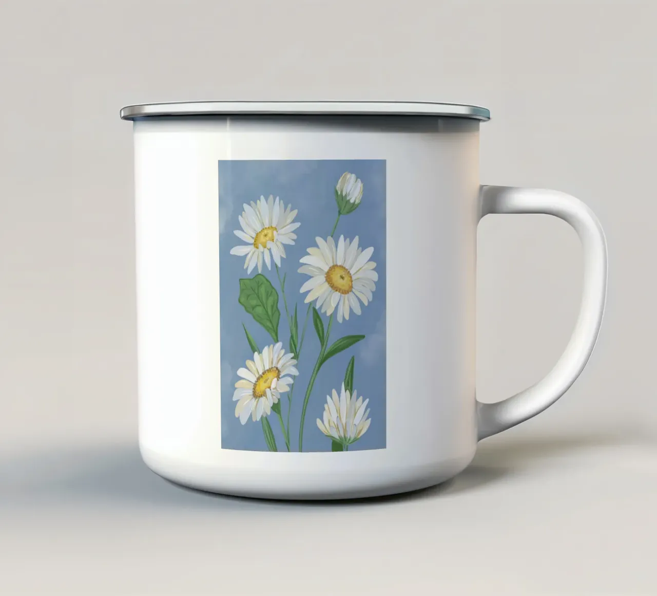 petali di margherita tazza in smalto da NEW LIFE