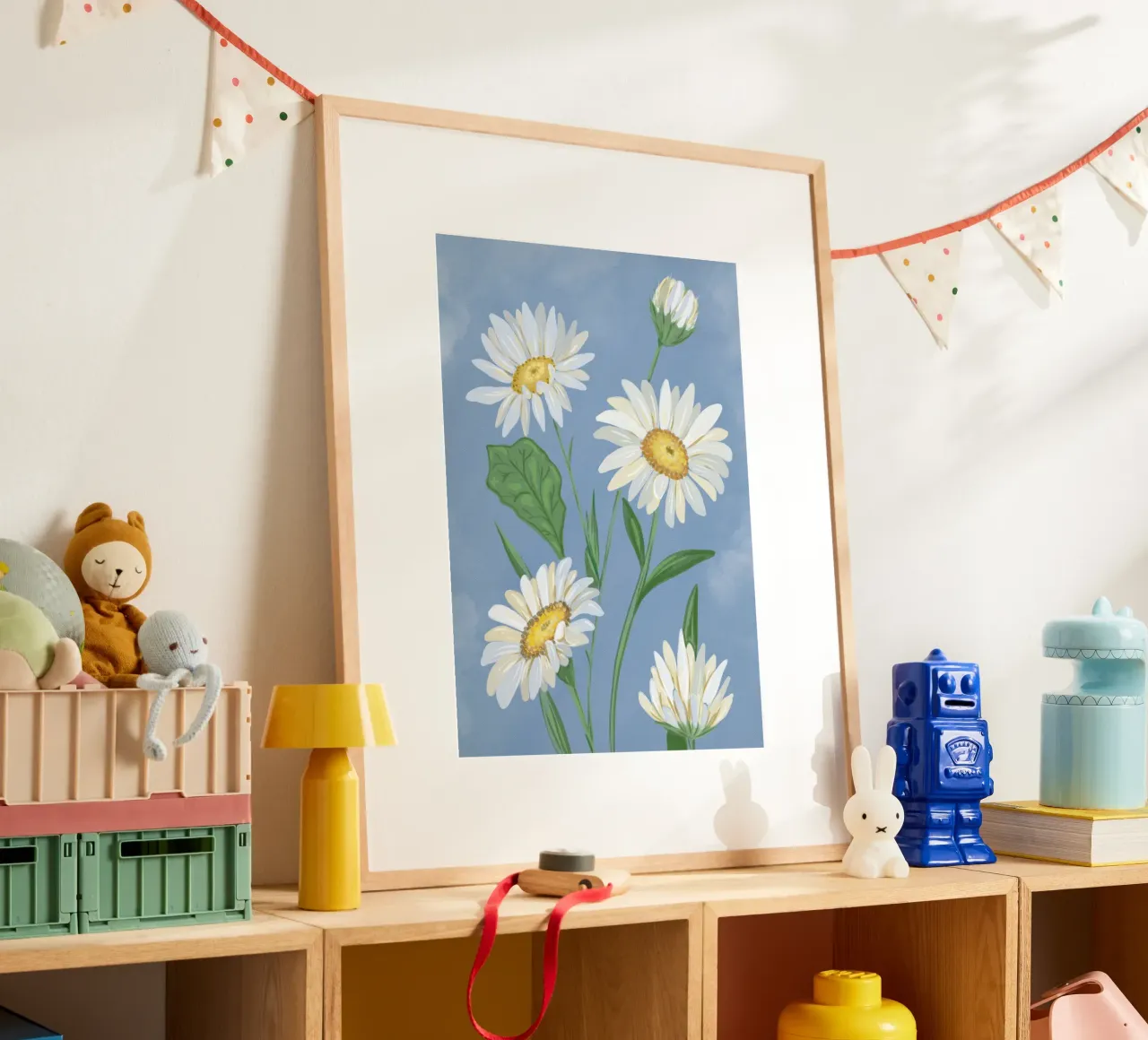 petali di margherita poster con telaio in plastica da NEW LIFE