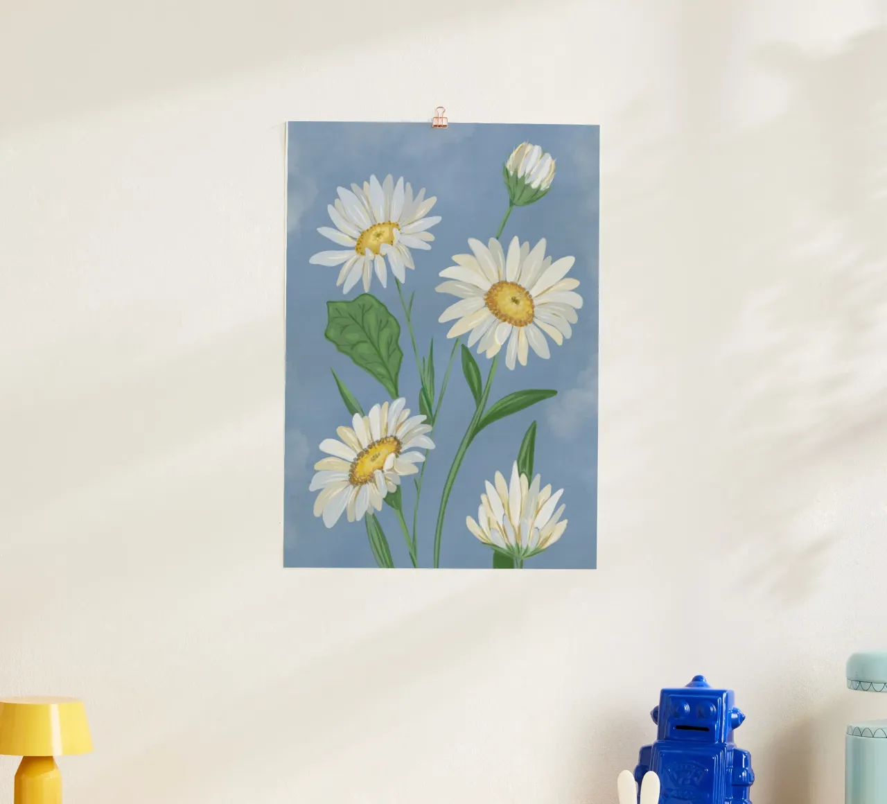 petali di margherita poster con telaio in plastica da NEW LIFE