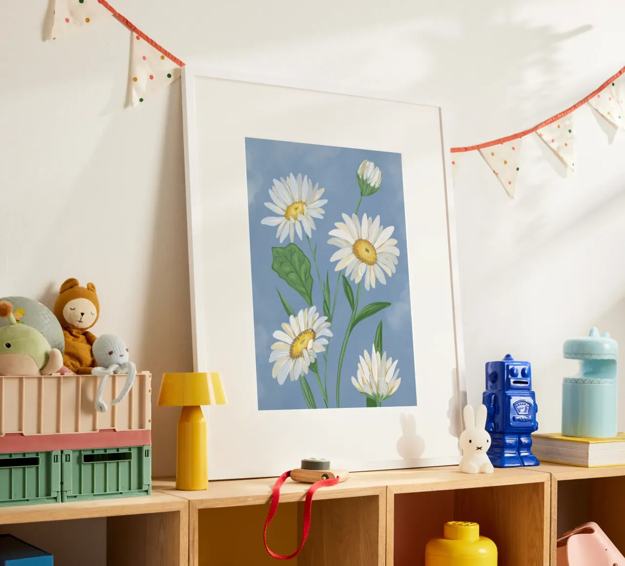 petali di margherita poster con telaio in plastica da NEW LIFE