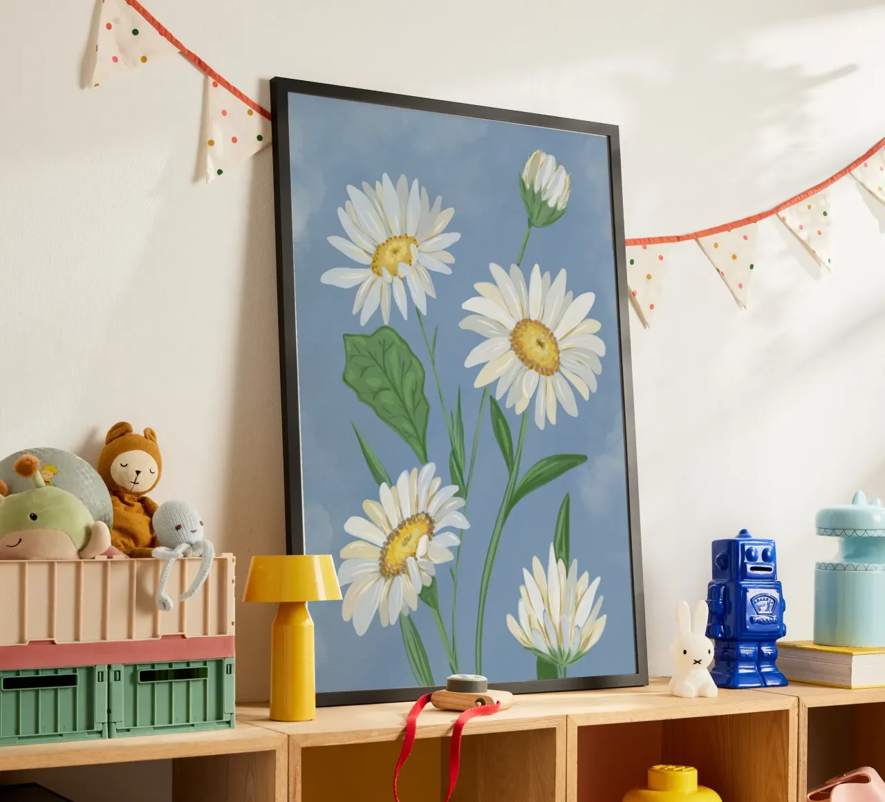 petali di margherita poster con telaio in plastica da NEW LIFE