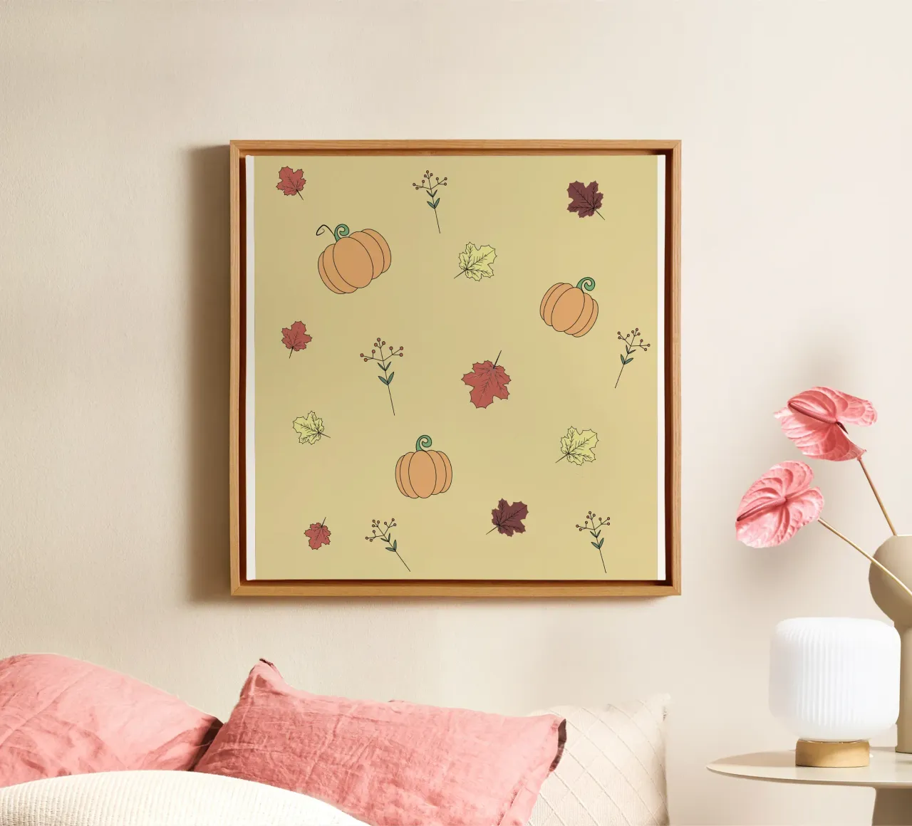 simbolo dell'autunno tela con Cornice a cassetta da NEW LIFE