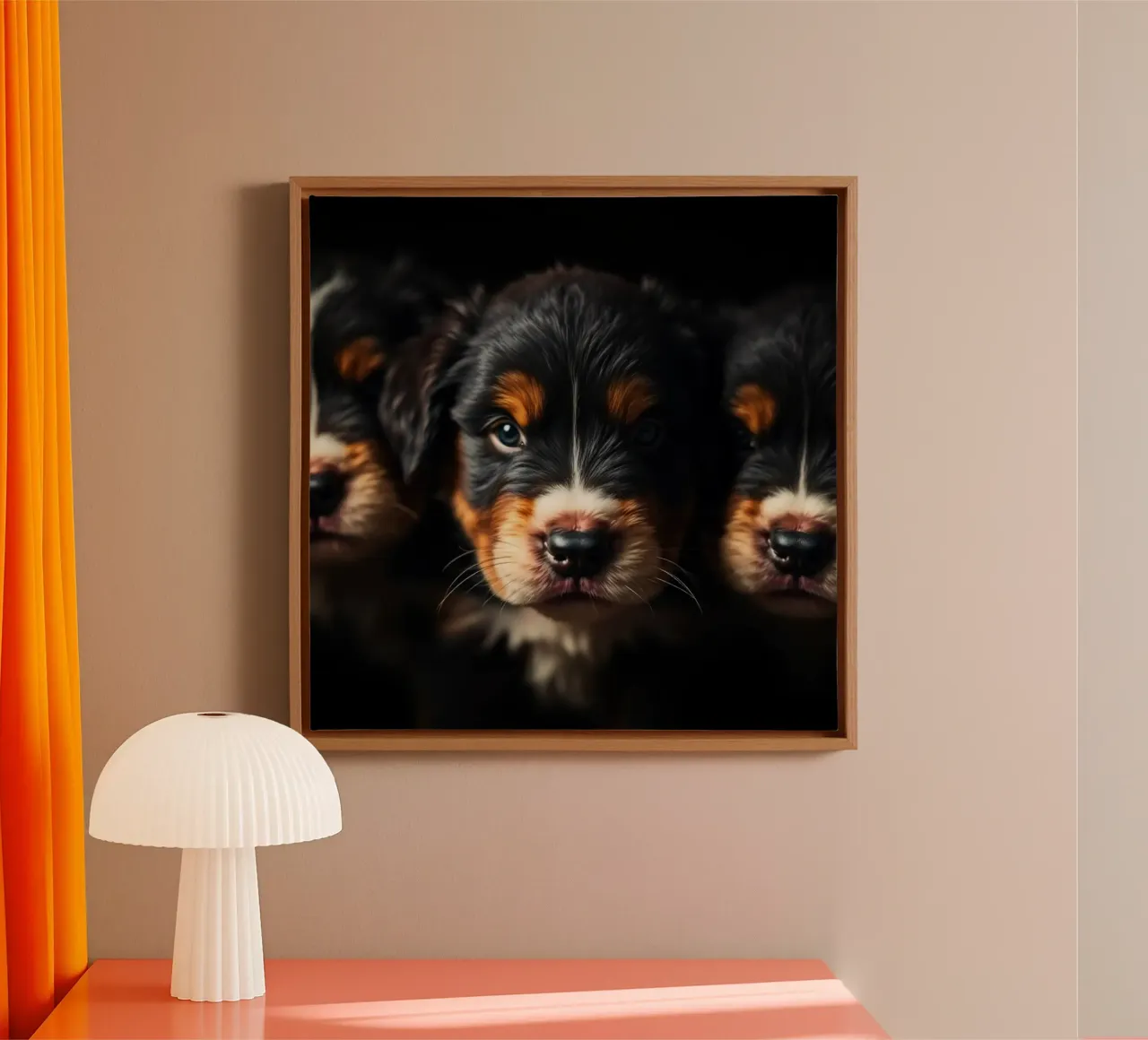 cuccioli carini #76 tela con Cornice a cassetta da Yumis.Beargang.and.Me