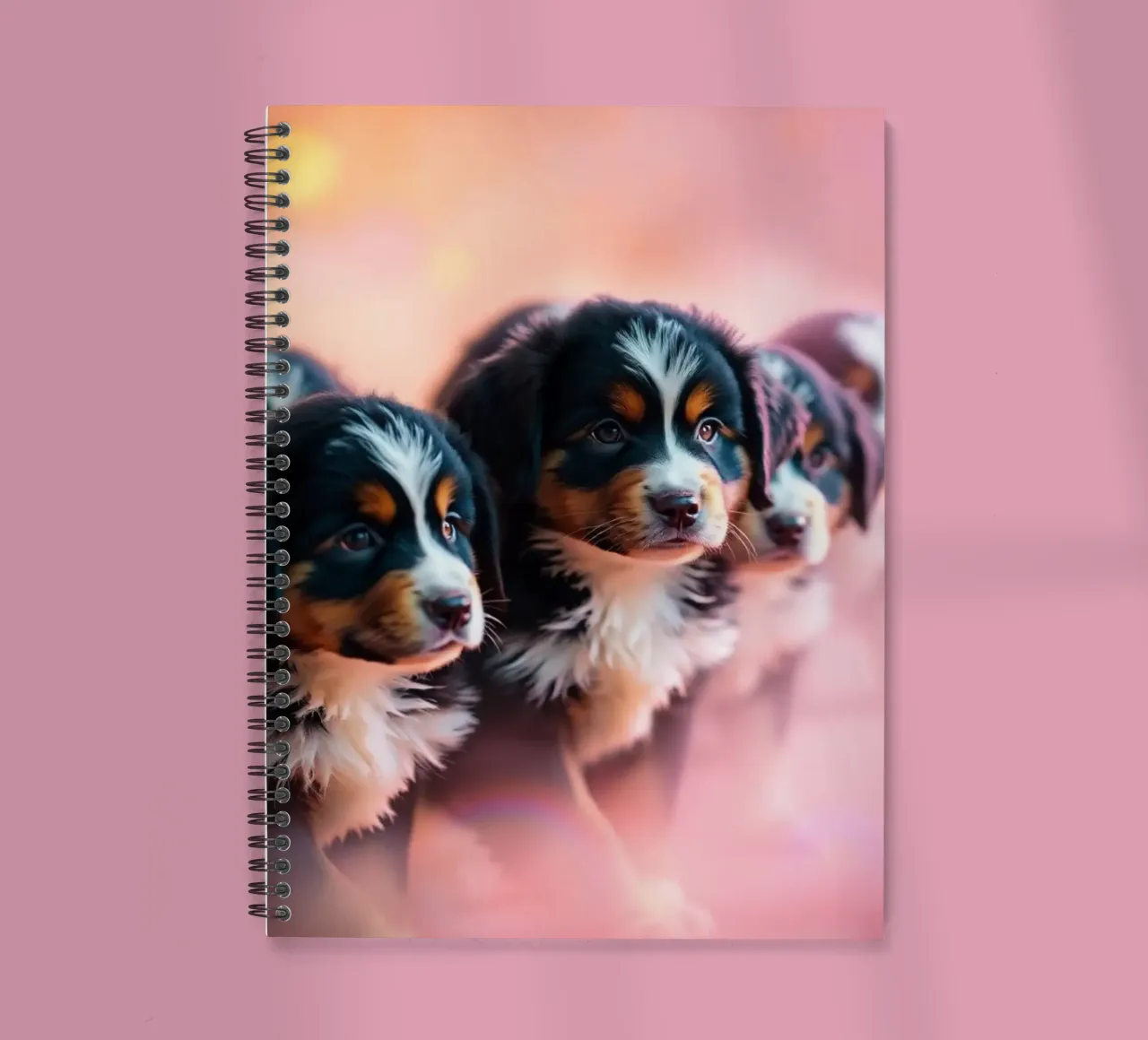 cute little puppies #82 spiral notebook by Yumis.Beargang.and.Me