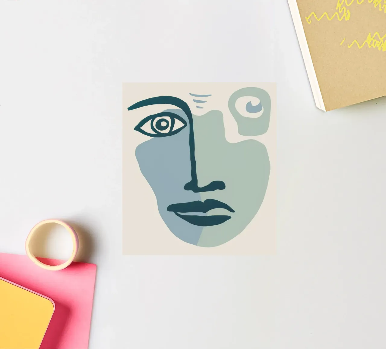 Cerulean Mindscape Kontemplation Sticker von Stone Patina