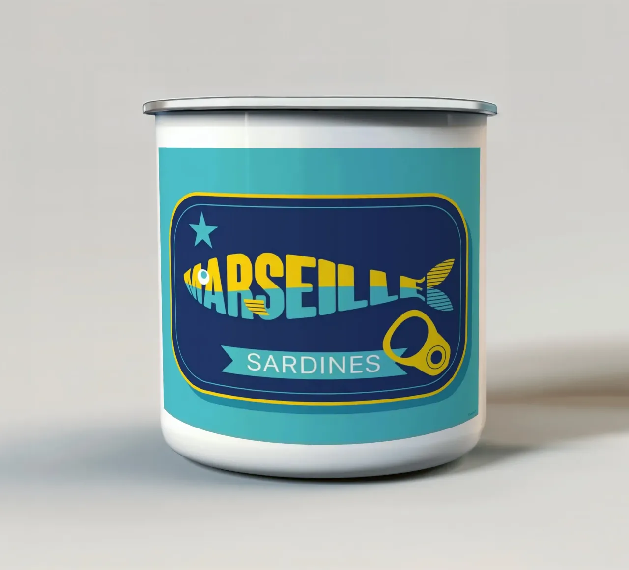 Sardina di Marsiglia tazza in smalto da Raphaël Delerue