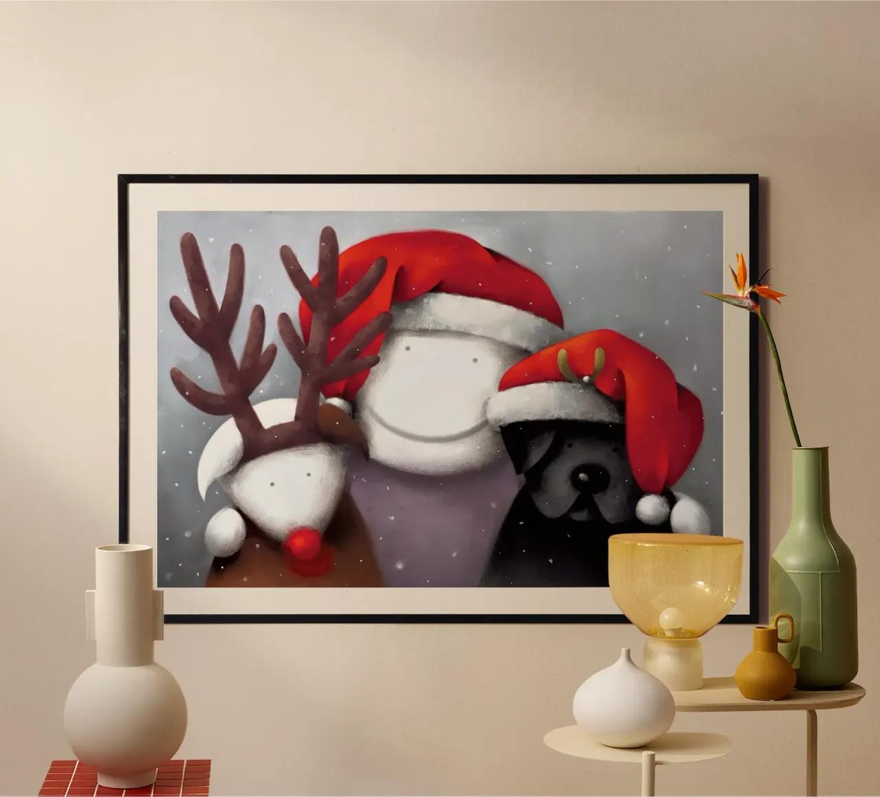 Ho Ho Ho di Doug Hyd poster con telaio in plastica da Hyde Hi