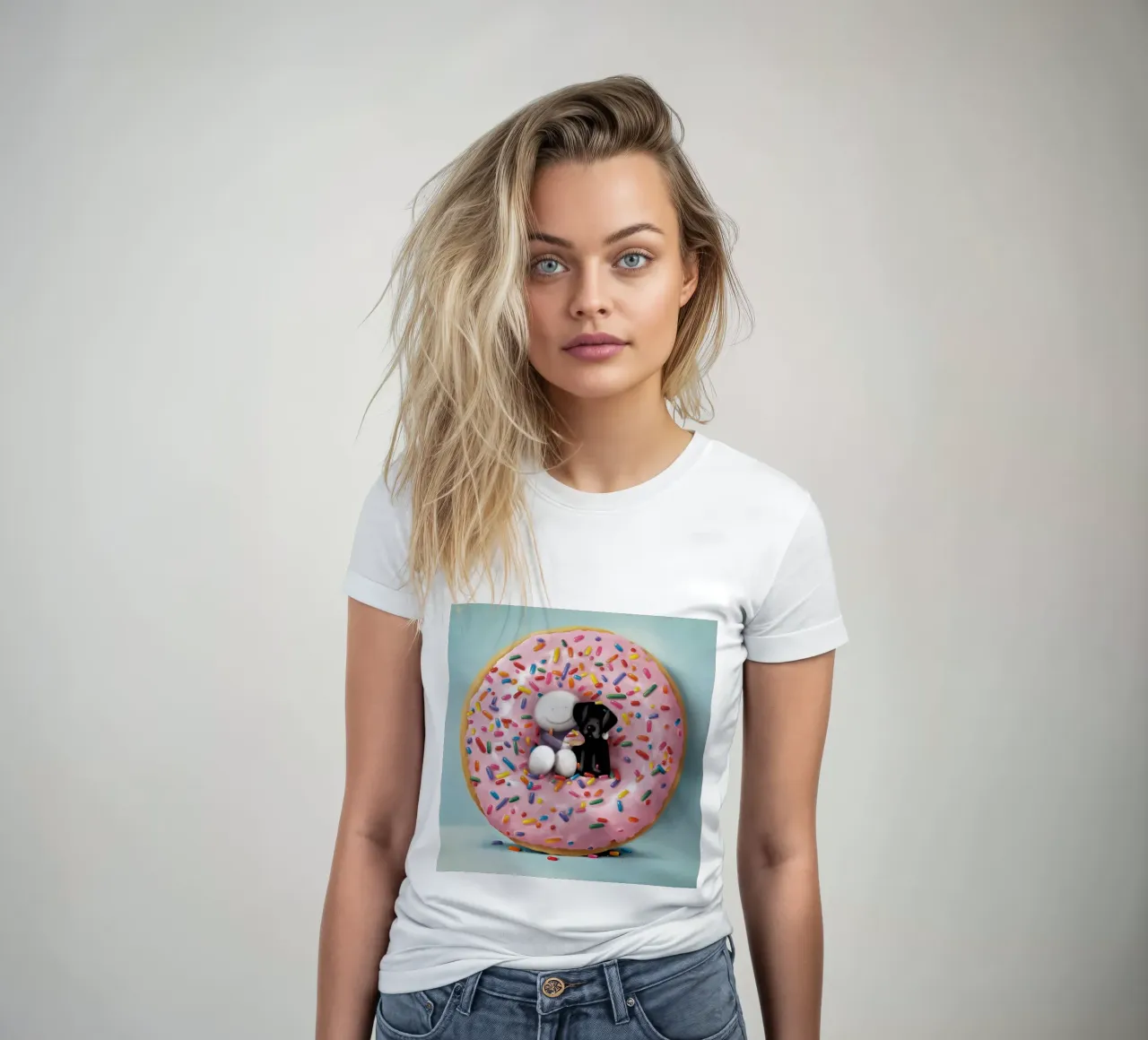 I Love You Hundreds & Thousands by Doug Hyd women's fitted t-shirt by Hyde Hi