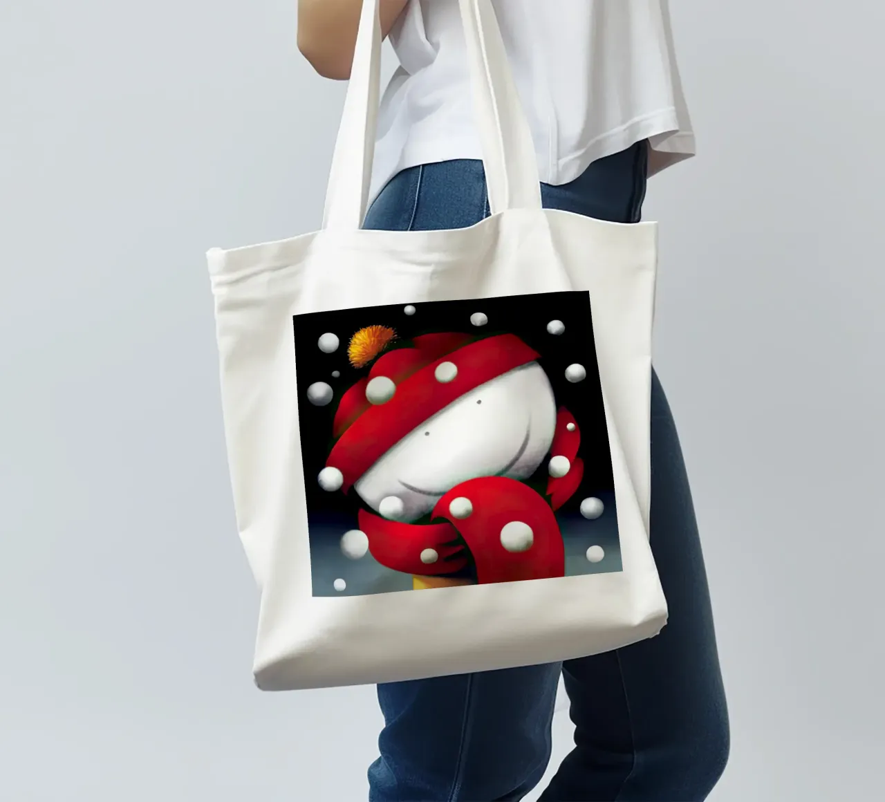 Sorrisi d'inverno di Doug Hyde borsa in juta da Hyde Hi