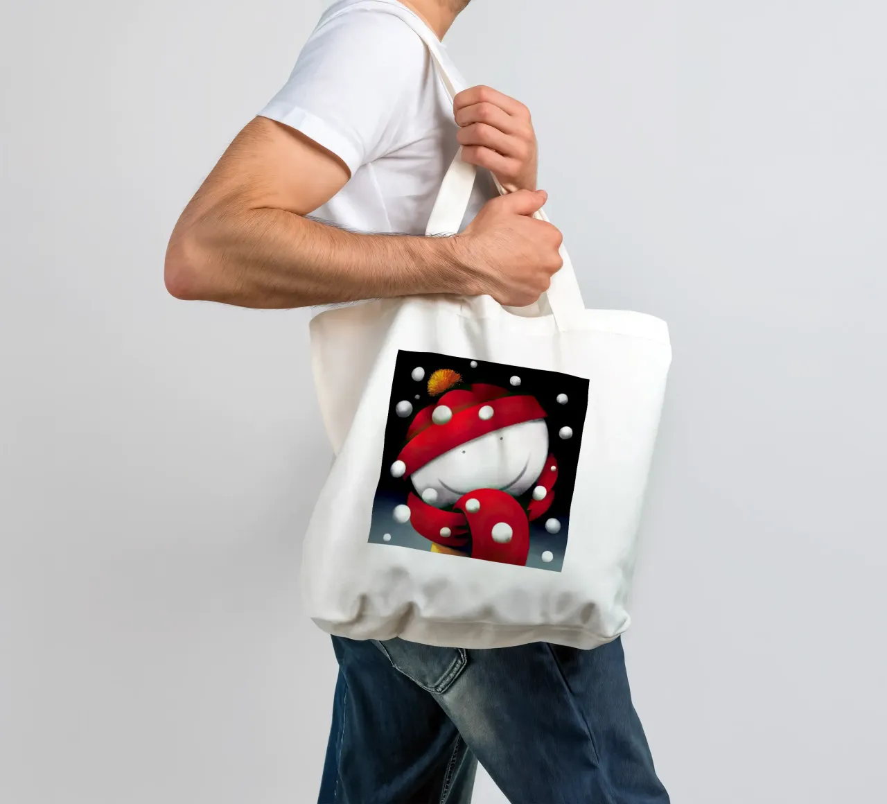 Sorrisi d'inverno di Doug Hyde borsa in juta da Hyde Hi