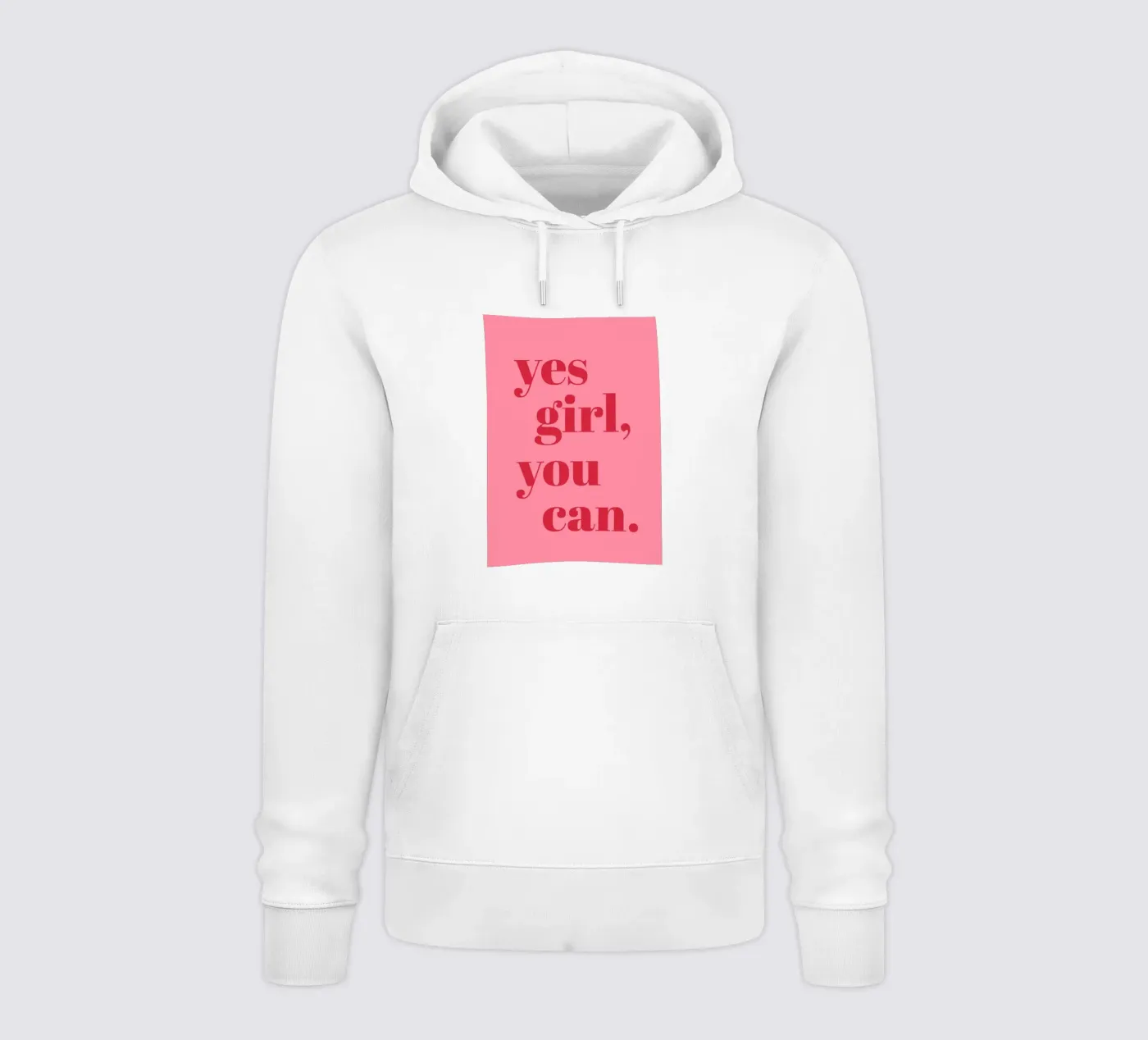 “Yes Girl, You Can” Feminist Empowerment Quote in Bold Red hoodie by pdigitalprints