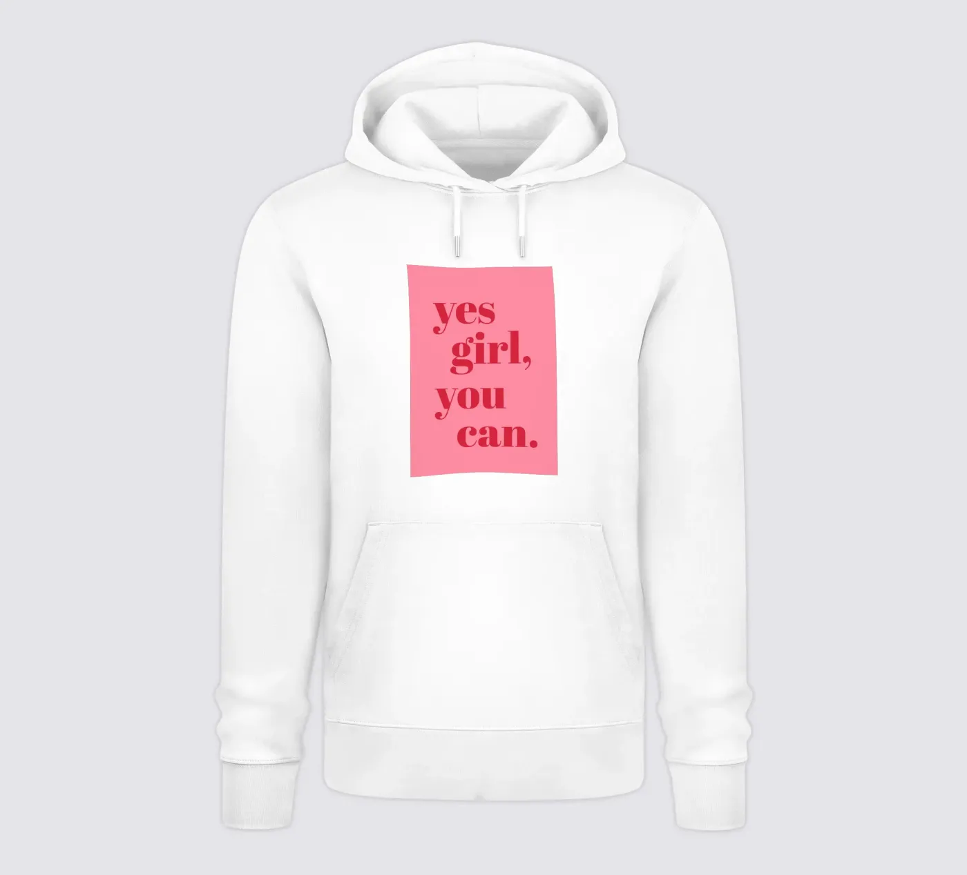 “Yes Girl, You Can” Feminist Empowerment Quote in Bold Red hoodie by pdigitalprints