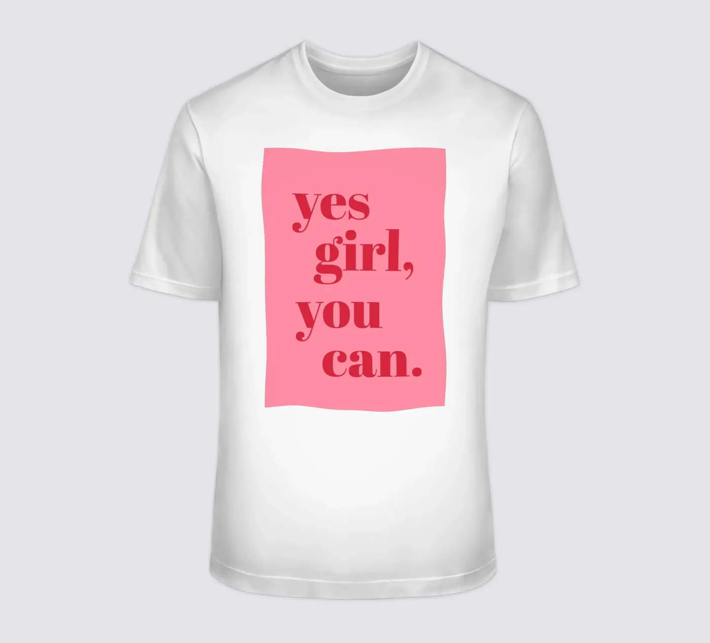 “Yes Girl, You Can” Feminist Empowerment Quote in Bold Red t-shirt by pdigitalprints