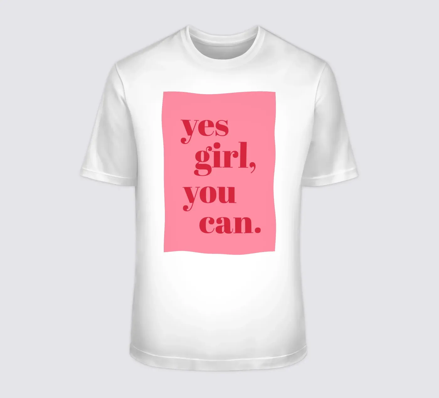 “Yes Girl, You Can” Feminist Empowerment Quote in Bold Red t-shirt by pdigitalprints