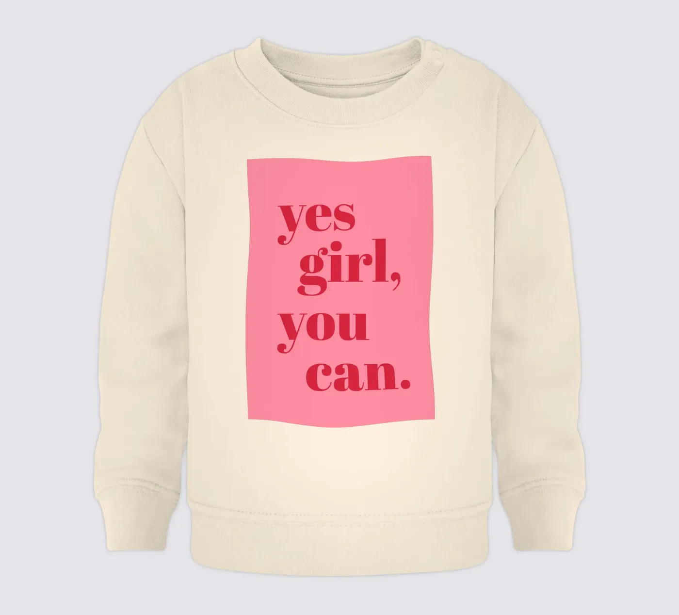 “Yes Girl, You Can” Feminist Empowerment Quote in Bold Red baby sweatshirt by pdigitalprints