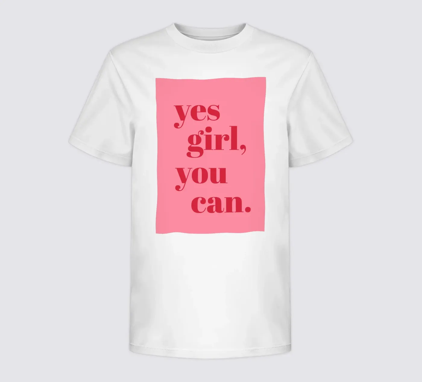 “Yes Girl, You Can” Feminist Empowerment Quote in Bold Red kids t-shirt by pdigitalprints