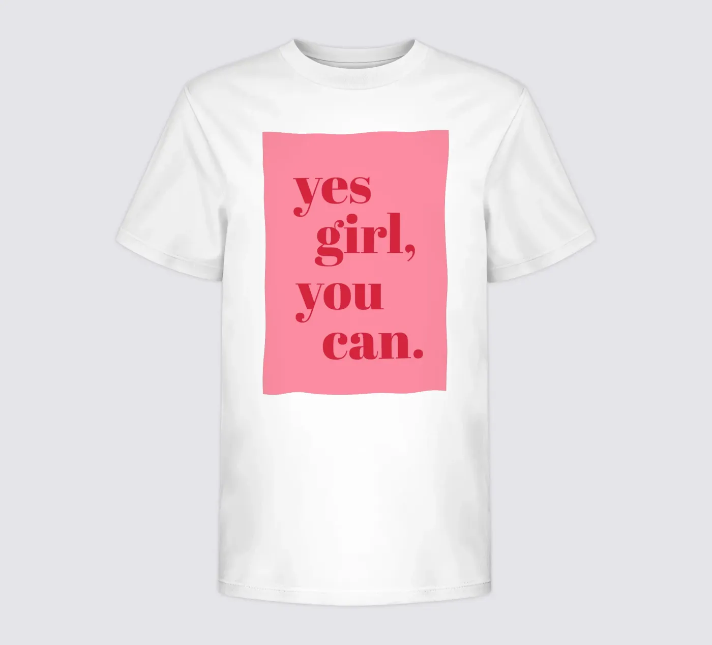 “Yes Girl, You Can” Feminist Empowerment Quote in Bold Red kids t-shirt by pdigitalprints