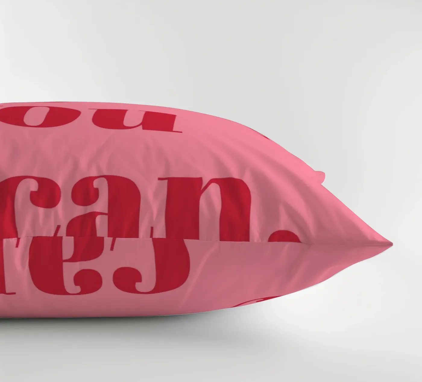 “Yes Girl, You Can” Feminist Empowerment Quote in Bold Red decorative cushion by pdigitalprints