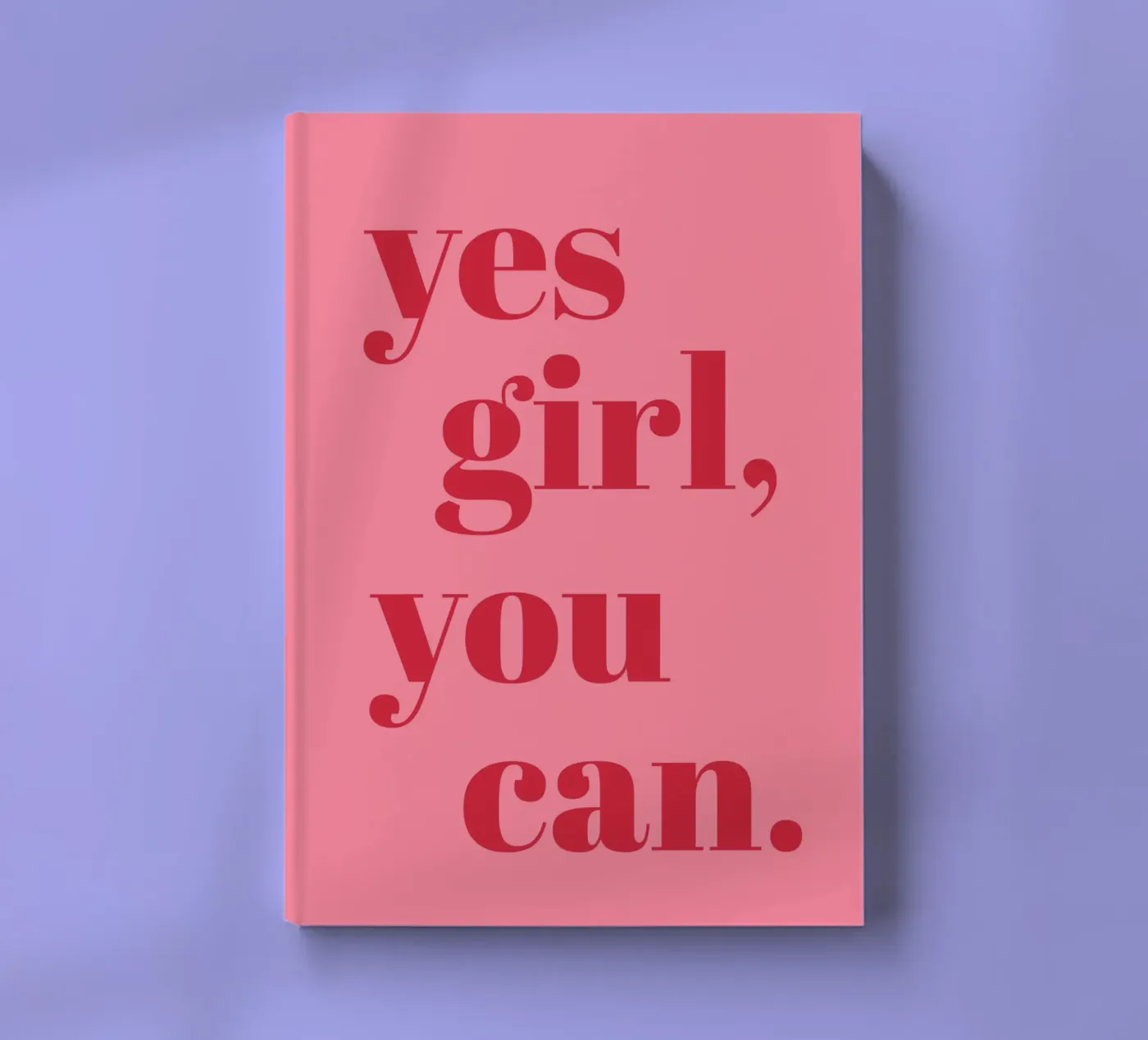 “Yes Girl, You Can” Feminist Empowerment Quote in Bold Red notebook by pdigitalprints