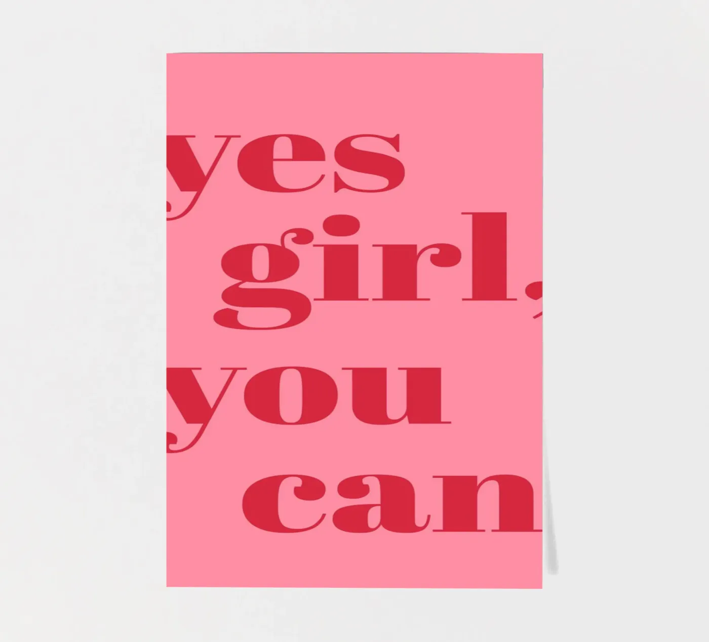 “Yes Girl, You Can” Feminist Empowerment Quote in Bold Red sticker sheet by pdigitalprints