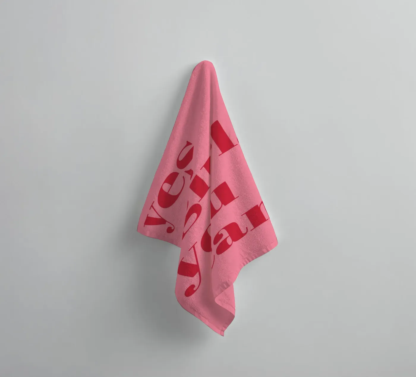 “Yes Girl, You Can” Feminist Empowerment Quote in Bold Red towel by pdigitalprints