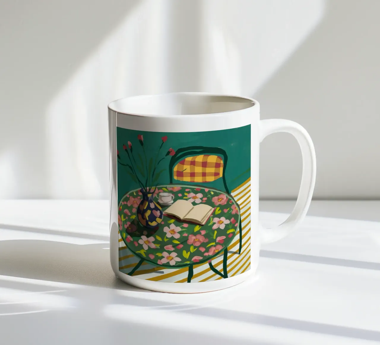 Pausa di lettura floreale tazza in ceramica da Aurora Muse