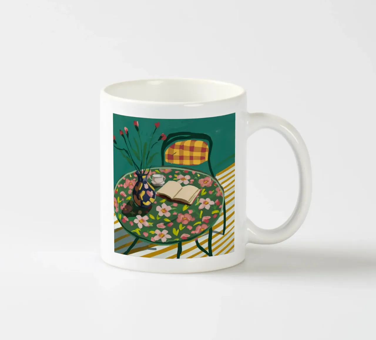 Pausa di lettura floreale tazza in ceramica da Aurora Muse