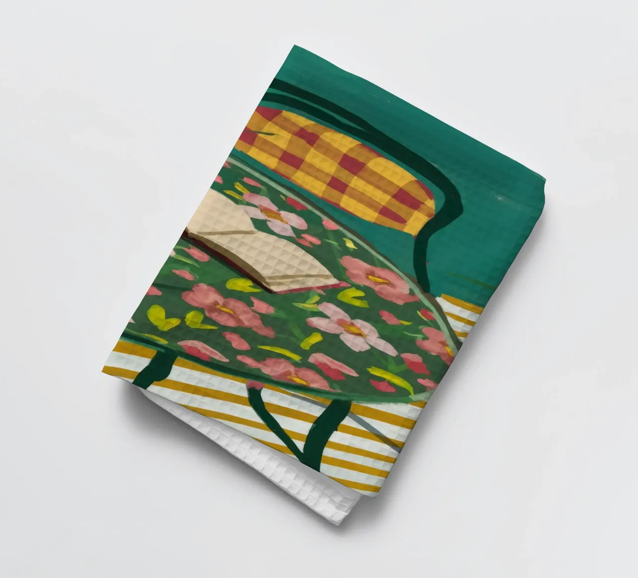 Pause lecture florale torchon de Aurora Muse