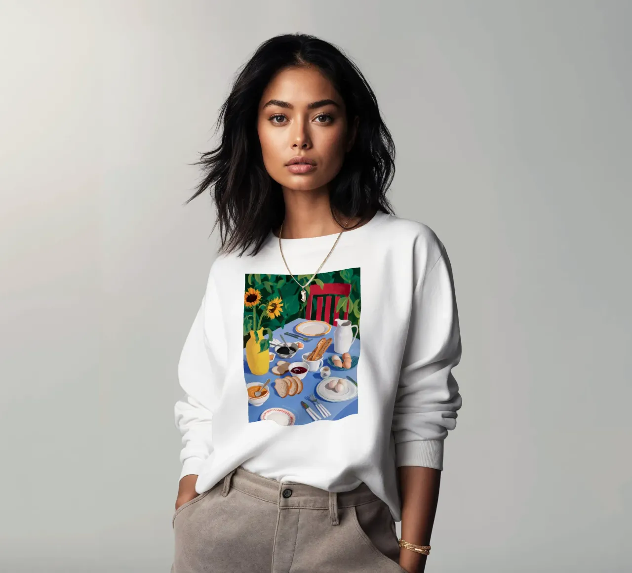 Brunch diffuso al sole felpa da Aurora Muse