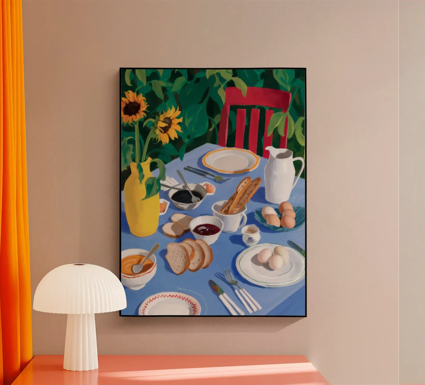 Zonnige Brunch Spread acryl van Aurora Muse