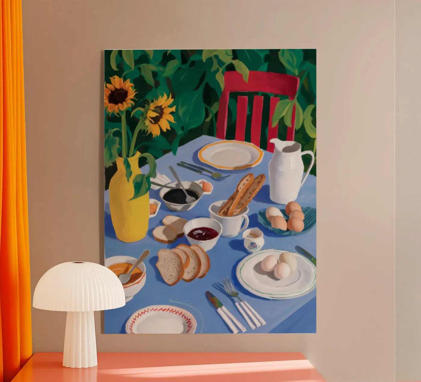 Zonnige Brunch Spread acryl van Aurora Muse