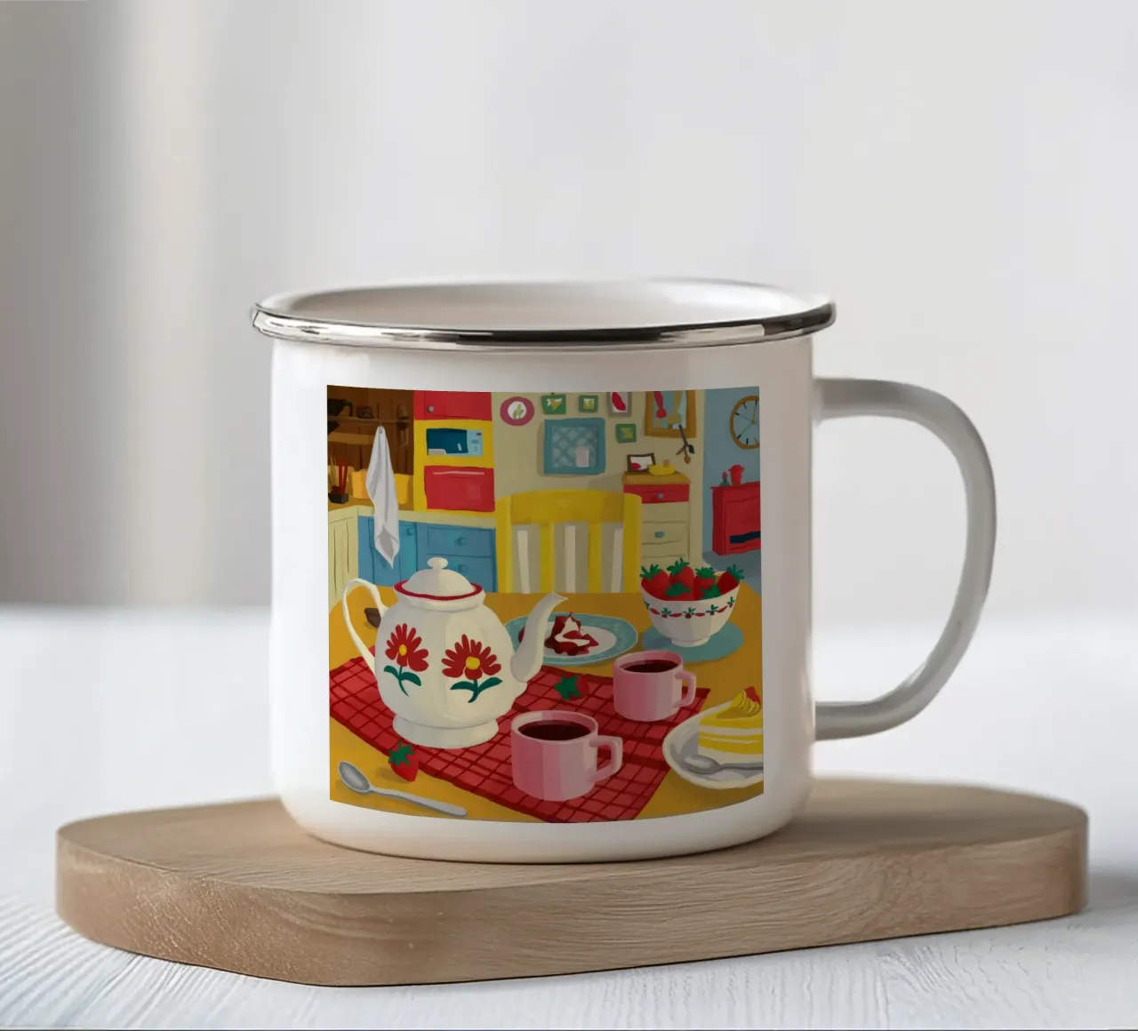 Teiera Cherry Whimsy tazza in smalto da Aurora Muse