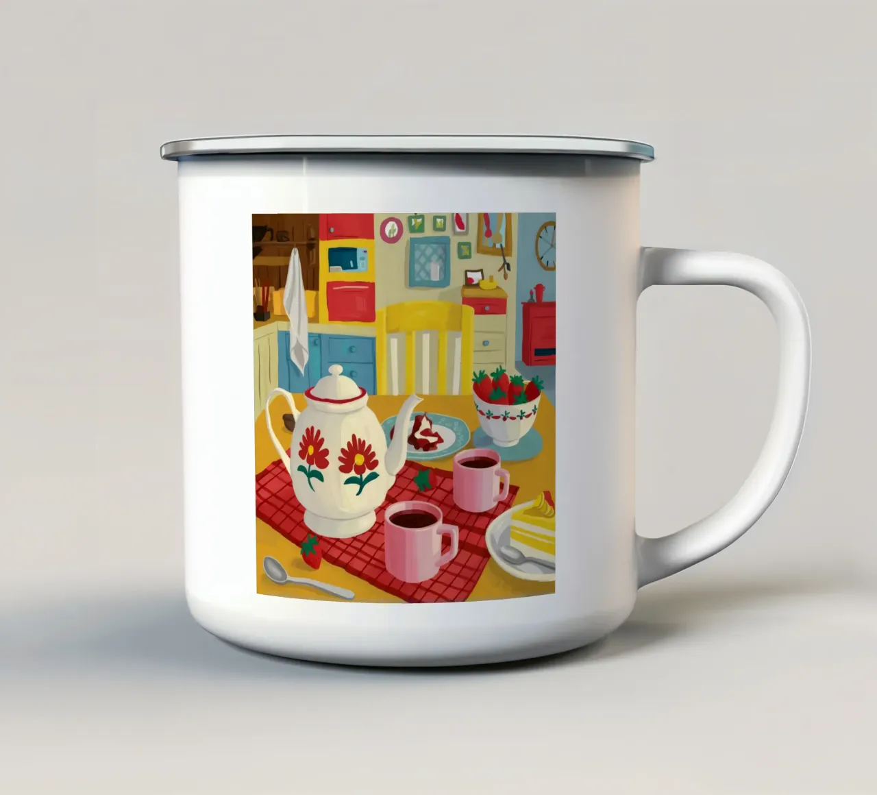 Teiera Cherry Whimsy tazza in smalto da Aurora Muse