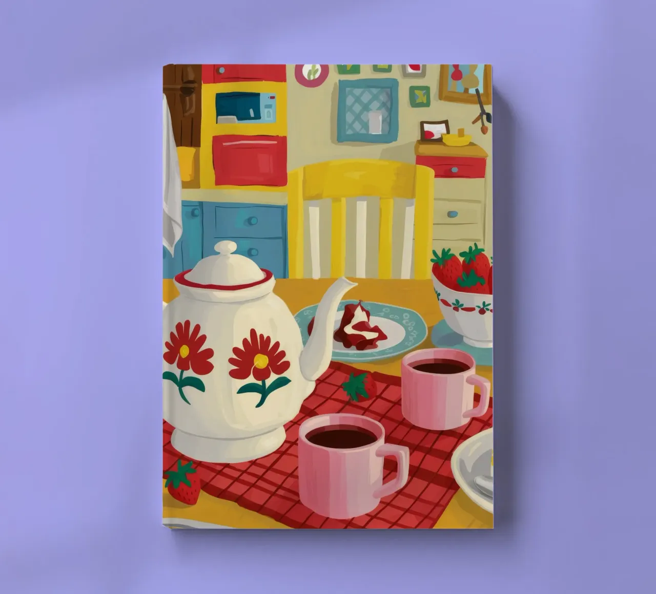 Cherry Teapot Whimsy notebook by Aurora Muse