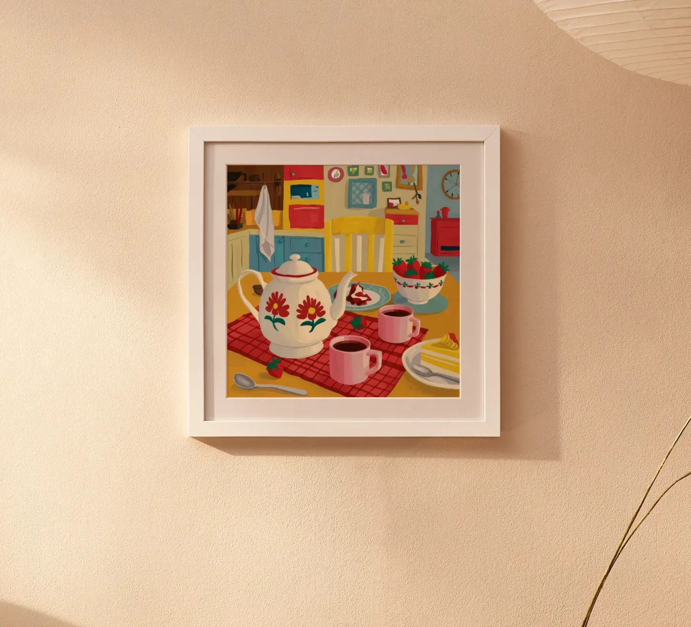 Kirsche Teekanne Whimsy Poster von Aurora Muse